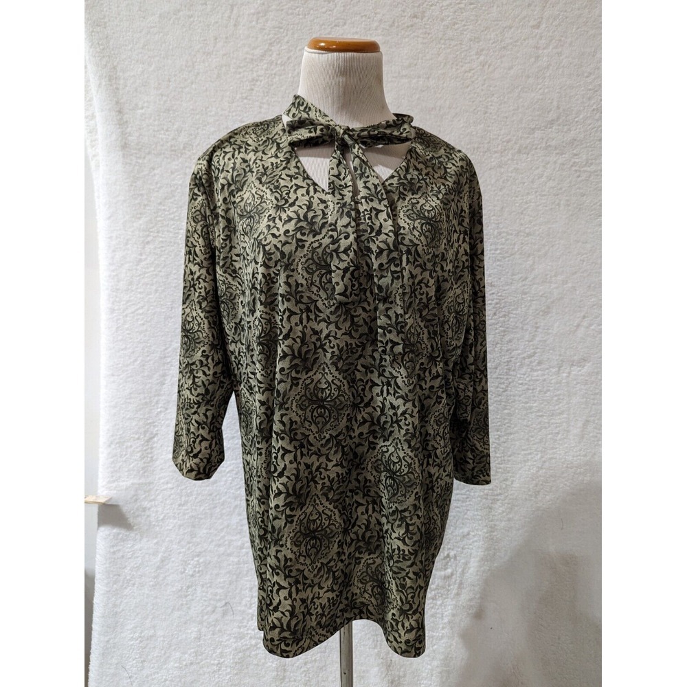 Bentley‎ plus blouse shirt multi vintage light top Plus 1X